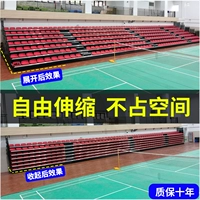 Расширение просмотра сиденья Электрическая крытая гимназия может переместить места для аудитории баскетбольного зала в пластиковых стульях с пустыми волосами