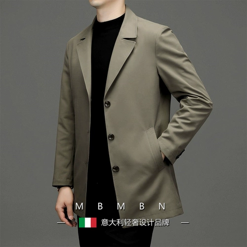 Плащ, весенняя куртка, длинный тонкий осенний костюм для отдыха, 2023 года, тренд сезона, средней длины