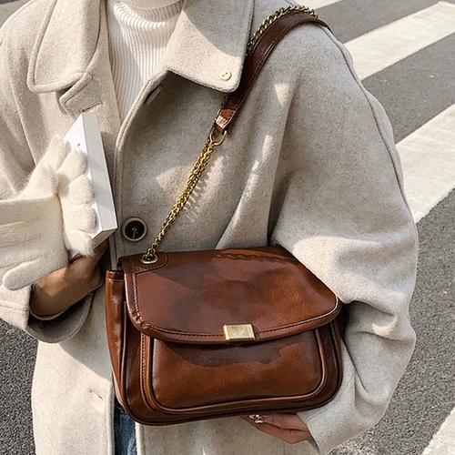 Ретро вместительная и большая сумка через плечо, цепь, в стиле Шанель, изысканный стиль