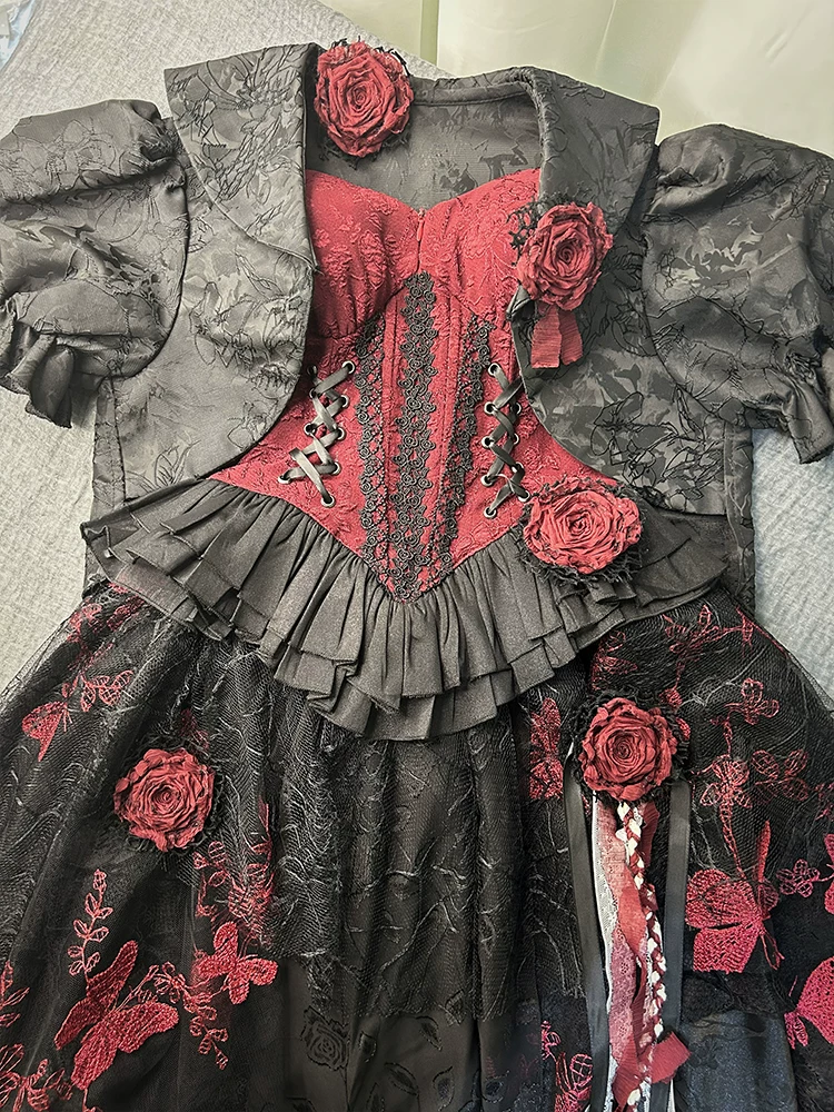 Оригинальный дизайн Tuxue Meow клетка священник готическая Лолита тёмная юбка-платье с ярджа