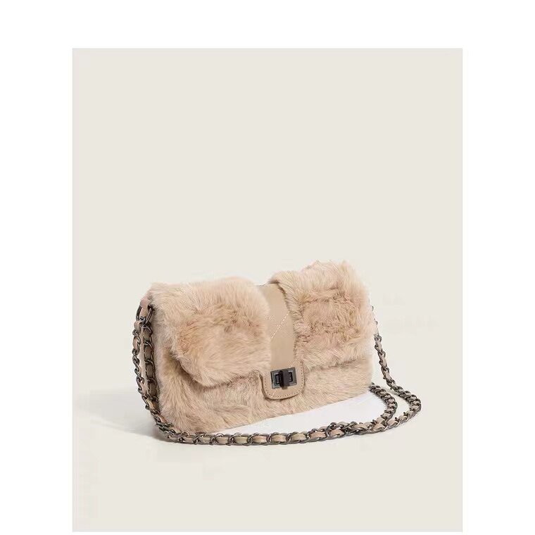 Di alta qualità per le donne 2023 Nuova tendenza moda casual peluche versatile monospalla borsa a tracolla a catena_voghion.com