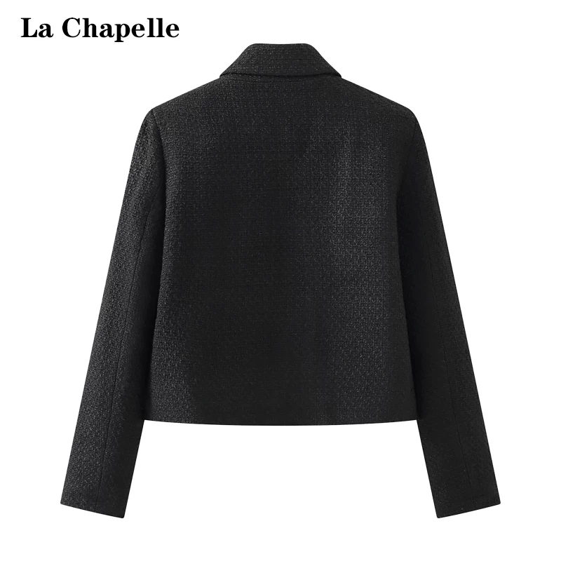 Черная ретро-куртка, стиль Chanel, французский стиль, для подростков