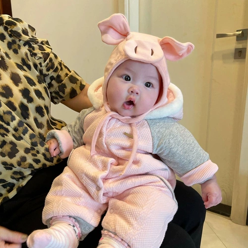 Детская демисезонная хлопковая милая ветрозащитная шапка для раннего возраста для выхода на улицу, в западном стиле