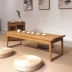 Bàn trà Elm cổ kiểu Nhật Bản Tatami Bàn thấp Zen Bàn trà Walnut đen Đồ nội thất bằng gỗ rắn Bàn mới kiểu Trung Quốc - Bàn trà