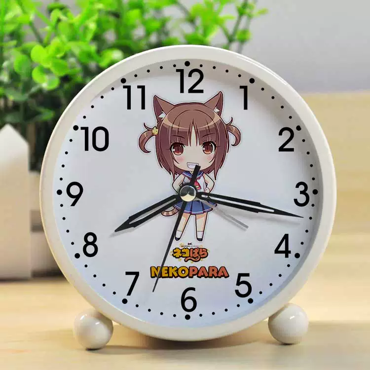 Будильник NEKOPARA аниме, светящийся бесшумный настольный будильник с мультяшным рисунком