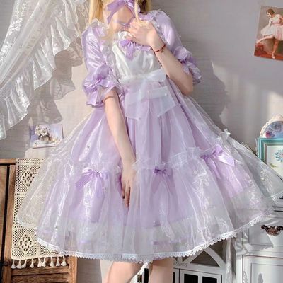 taobao agent Summer dress for princess, skirt for elementary school students, Lolita style