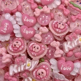 Розовый кремовый чехол для телефона с бантиком, детский набор материалов, заколка для волос ручной работы, «сделай сам»