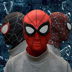 Карнавальная маски 蜘蛛侠帽子眼睛可动正版超凡平常心篮球防晒面具儿童黑色黑蜘蛛侠 OTHER