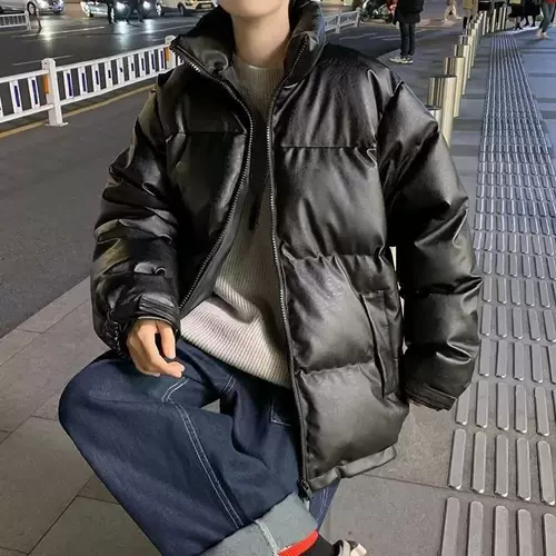 Tide, ретро бейсбольный демисезонный пуховик, полиуретановая куртка, в американском стиле, оверсайз