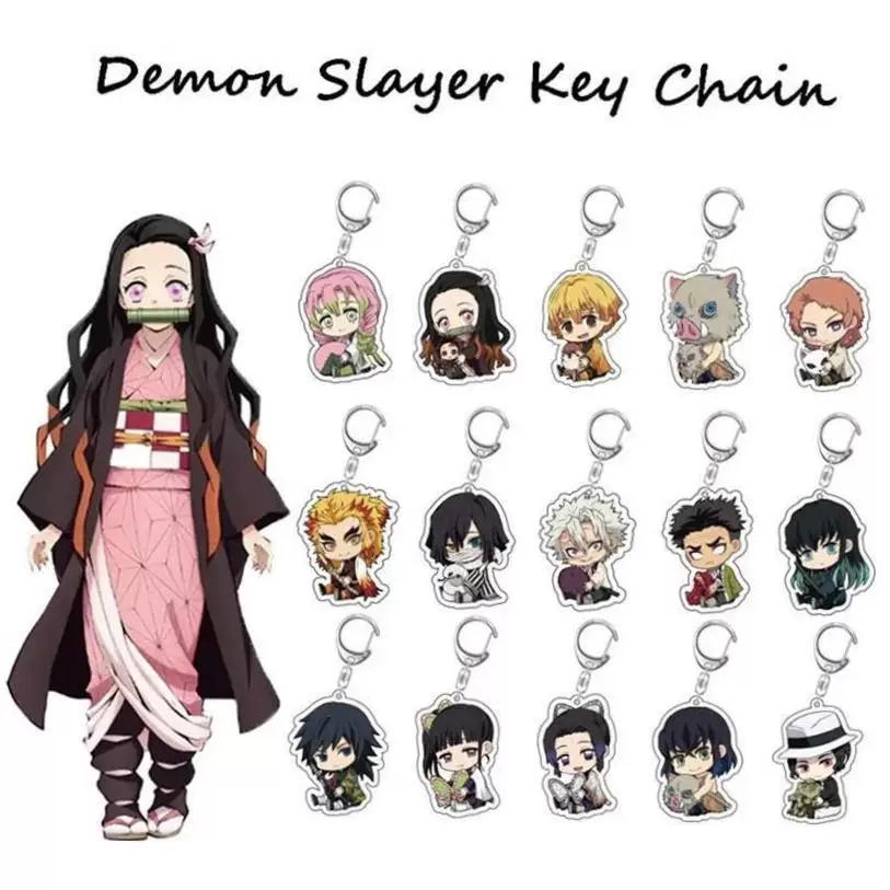 [Горячий Аниме Demon Slayer акриловый брелок Нецуко Карикатура]