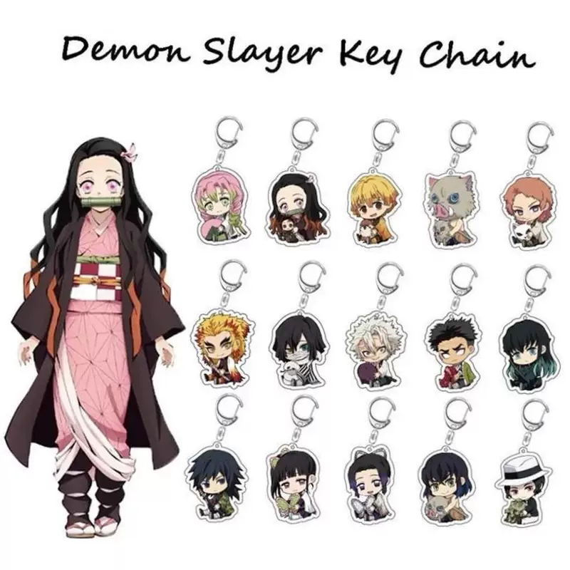[Горячий Аниме Demon Slayer акриловый брелок Нецуко Карикатура]
