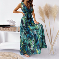 Halter Strap Long Dress Banquet Wedding Guest Holiday Beach