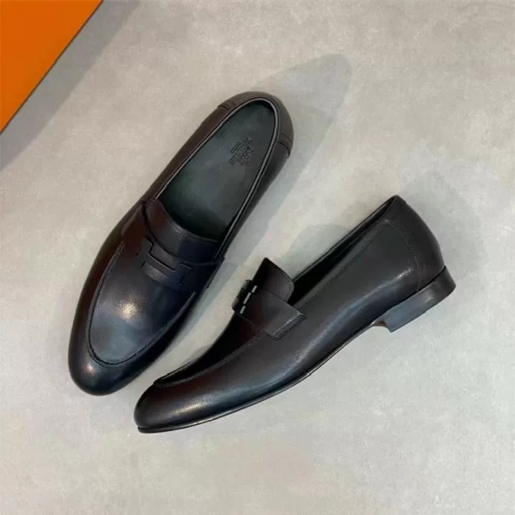 Ду Хермес/Hermes деловой повседневный кожаные туфли мужские острый нос кожаные кожаные туфли одна нога удар ленивые тапочки