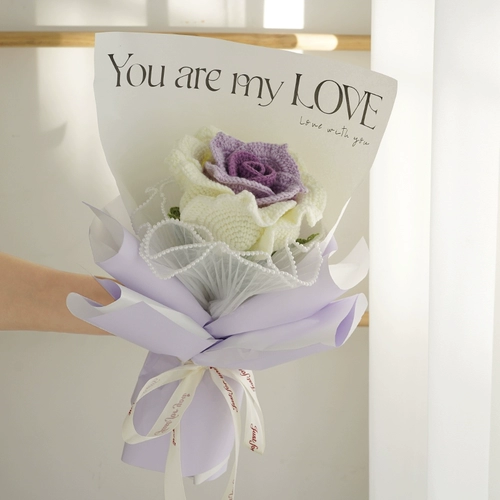 Плетеный трикотажный набор материалов, плетеная барсетка, «сделай сам», Таиланд, розы, букет