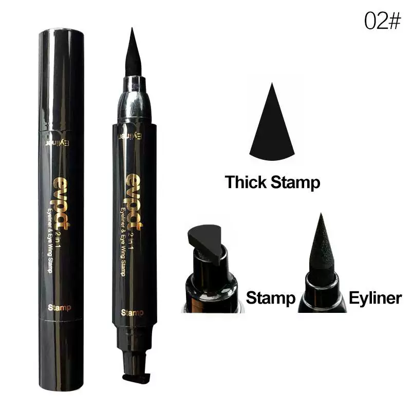 2 in 1 Eyeliner Stamp DoubleNDED Liquid Eyeliner Pencil Wa