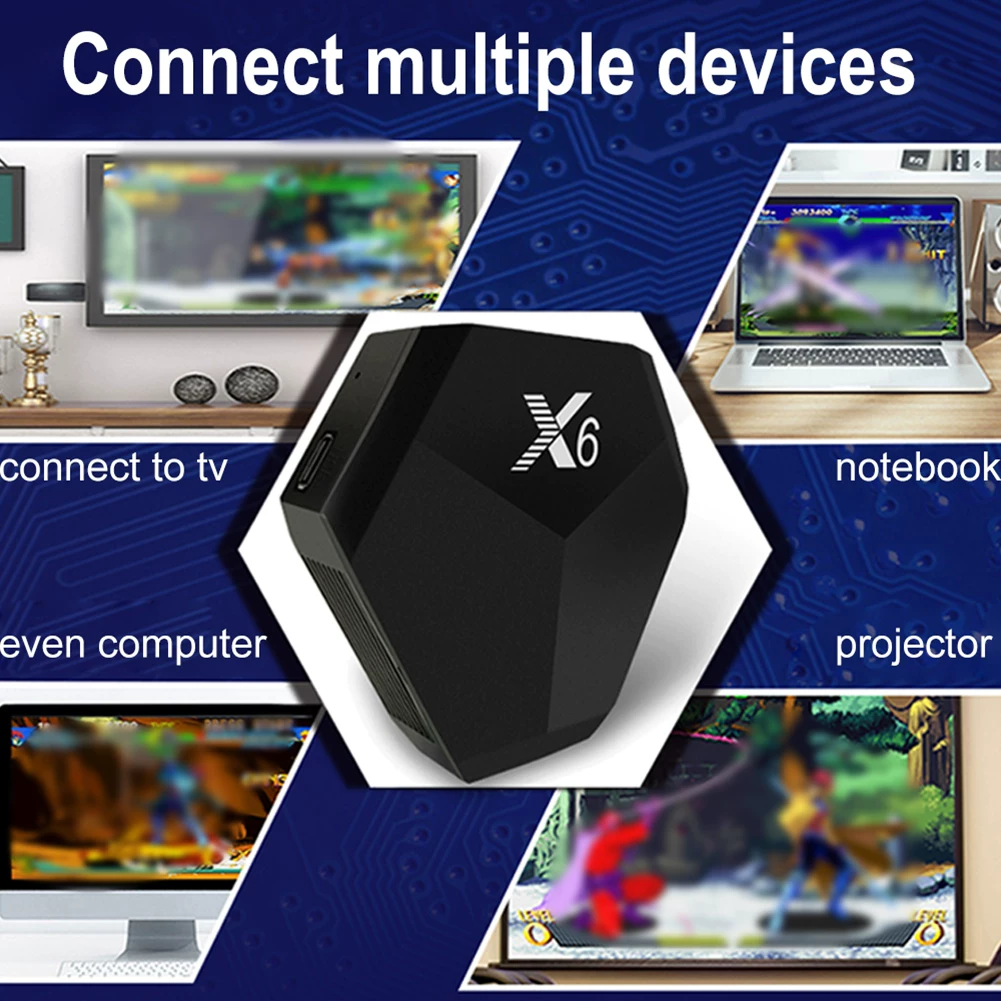 X6 4K ретро игровая консоль TV HDMI TV Stick 2.4G dual
