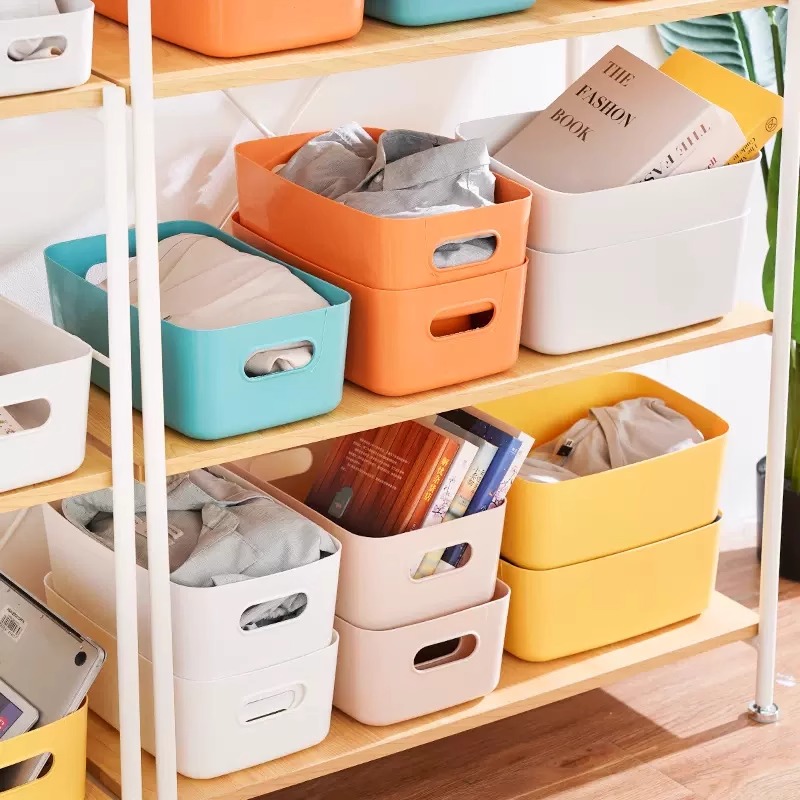 Desktop Storage Box Cosmetics Sundries Snack Storage Basket Kitchen Finishing Box Household Drawer Toy Storage Box