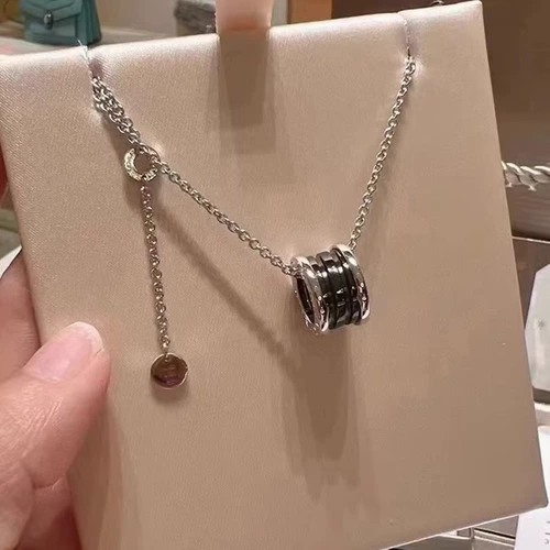 Подлинная покупка, подходящая для Bvlgari Bulgari небольшая цепочка талии 18K Розовое золото, благотворительный маленький красный кулон