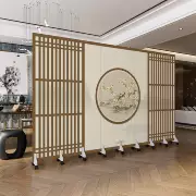 Tùy chỉnh 
            phong cách Trung Quốc mới phong cách cổ xưa màn hình vách ngăn gấp phòng khách di động khách sạn quán trà cửa hàng sức khỏe chặn màn hình gấp văn phòng giá vách ngăn nhôm kính