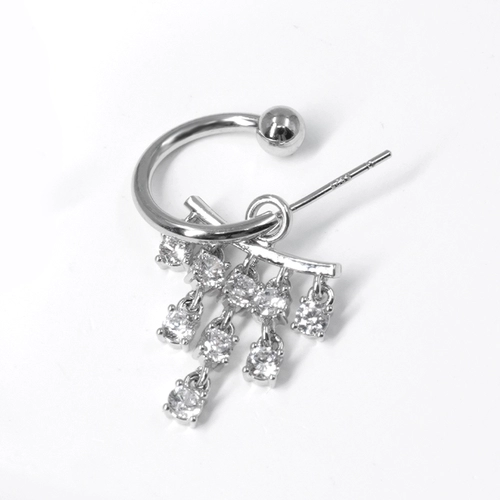 Модные гибкие металлические дизайнерские длинные серьги, длинная серебряная игла, серебро 925 пробы