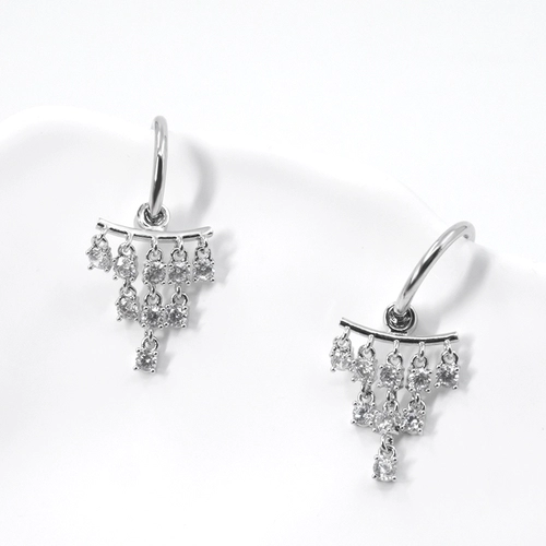 Модные гибкие металлические дизайнерские длинные серьги, длинная серебряная игла, серебро 925 пробы