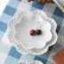 Đĩa trắng tinh khiết hộ gia đình đĩa món ăn đĩa gốm đĩa dao kéo đơn giản sáng tạo món ăn đĩa sâu đĩa - Đồ ăn tối