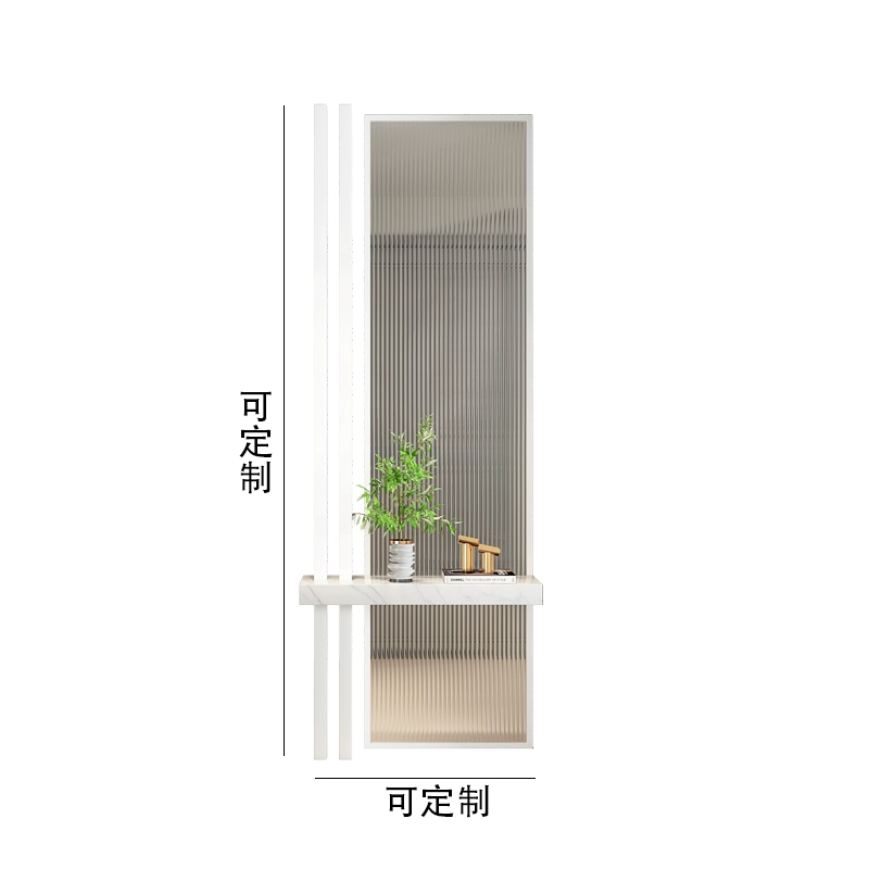 Tùy chỉnh 
            màn hình kính Changhong lối vào phòng khách lối vào phòng tắm rèn sắt thép không gỉ hiện đại ánh sáng đơn giản sang trọng lá chắn vach ngan phong 