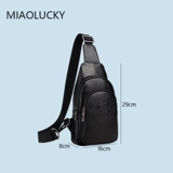 MIAOLUCKY Кожаная нагрудная сумка, спортивный ремешок для сумки на одно плечо для отдыха, из натуральной кожи