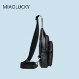 MIAOLUCKY Кожаная нагрудная сумка, спортивный ремешок для сумки на одно плечо для отдыха, из натуральной кожи