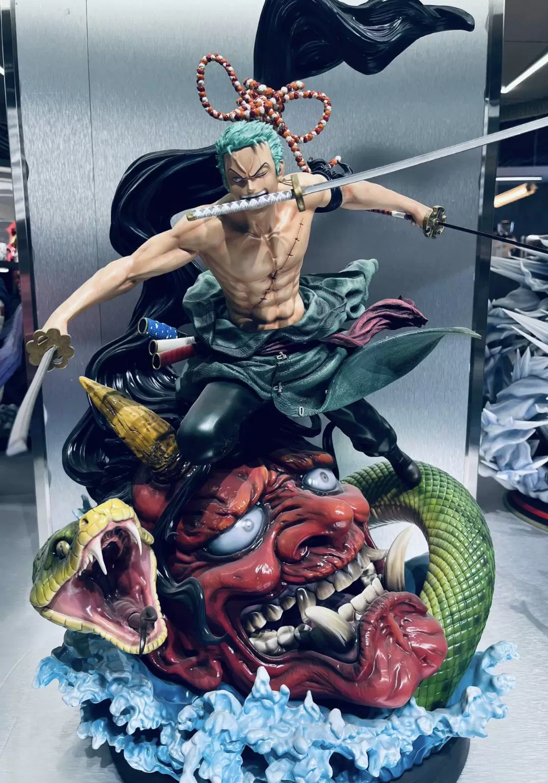 One Piece рукопожатный blind box Thunder God Лuffy Suo Long Beard игрушка кукла модель аниме качели на день рождения