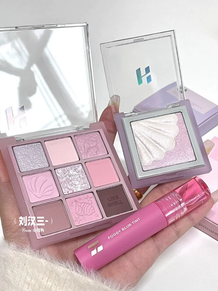 Новая продукция! Южная Корея Holika Shell Series Nine -цветная палетка теней для глаз румяна shell High-light Water Misty Lip Glaze