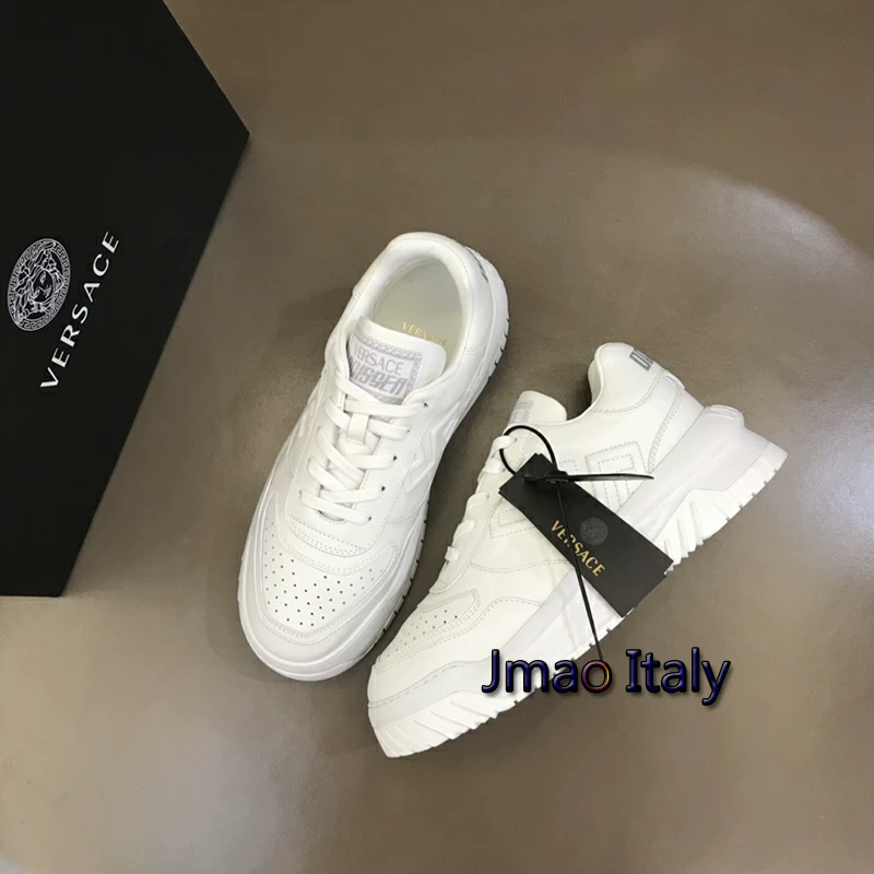 Дышащие спортивные брюки Versace для отдыха, новая коллекция, натуральная кожа