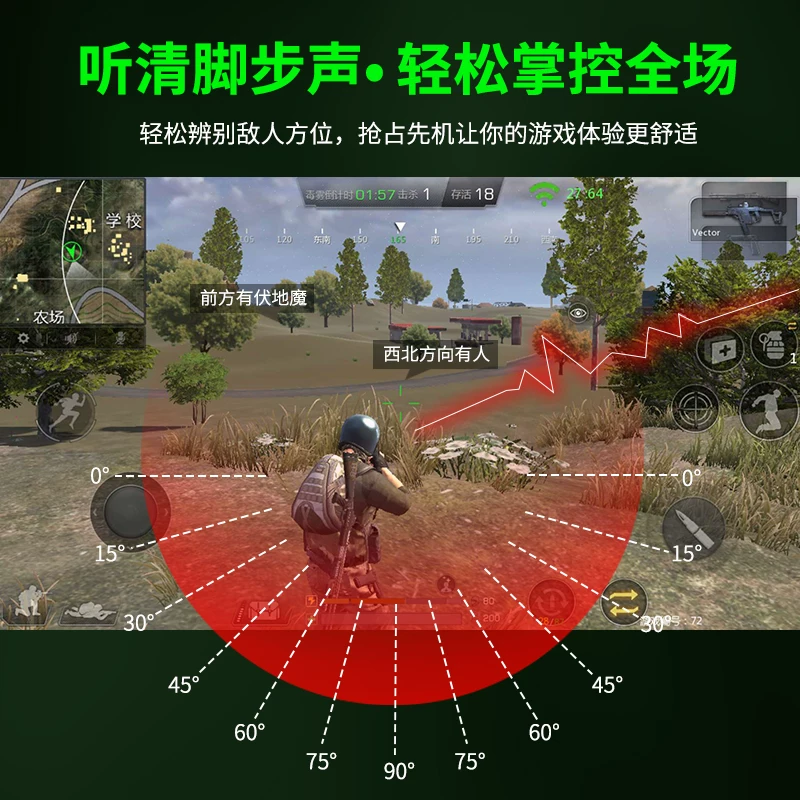 Razer игровых наушники проводные внутрислуховые e-спорт есть курица прослушивание компьютер, компьютер смартфон Type-C локоть с пшеницей