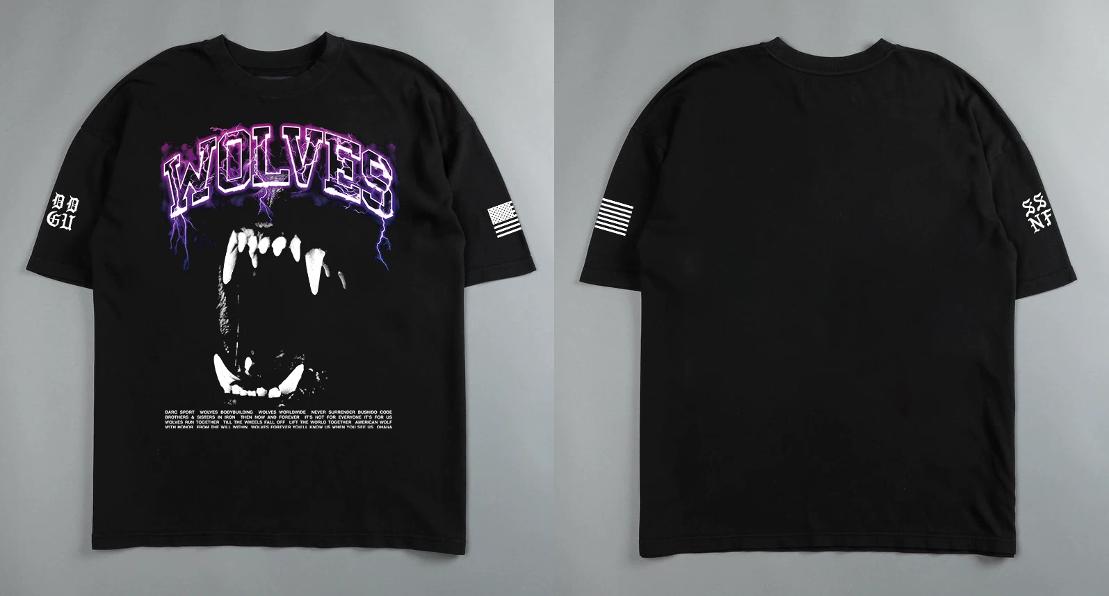 [Darc Wolf Спорт футболки Oversized графика DTG печать техника]