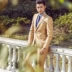 Photo Studio Photo Dress Người đàn ông Hàn Quốc Slim Suit Hiệu Casual Host Hai mảnh tiếng Anh Suit Set