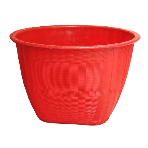 Пластиковая корзина большая имитация бамбука для мытья корзина Пластиковая толстая цветочная горшка.