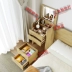 Tất cả gỗ nguyên khối phòng ngủ căn hộ nhỏ lưới bàn trang điểm màu đỏ tủ đầu giường tích hợp bàn trang điểm bàn trang điểm lật mini đơn giản kệ phòng khách Bộ đồ nội thất