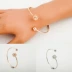 Thời trang hàn quốc mới cá tính đơn giản thời trang hình học mở ladies bracelet hollow flower bóng vòng đeo tay