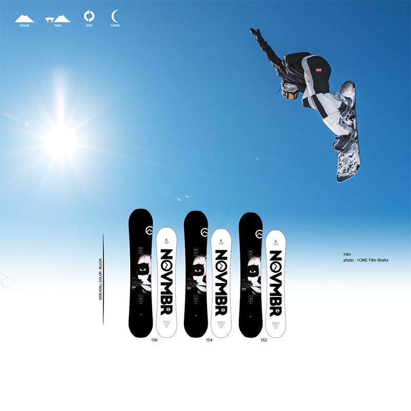 瓷雪具2122款november单板滑雪板Kaila系列成人专业平花公园板– 四格的