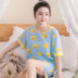 Phần mỏng đồ ngủ phụ nữ mùa hè ngắn- tay phù hợp với thanh niên kích thước lớn quần short bông lụa nhà dịch vụ bông lụa quần rayon Bộ Pajama
