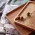 {木 苼} Khay đăng nhập gỗ sồi nhập khẩu Khay gỗ hình chữ nhật không khay sơn Pizza chiều trà kungfu khay gỗ decor Tấm