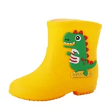 Удерживающий тепло нескользящий детский дождевик для мальчиков, флисовая обувь, детские сапоги для раннего возраста
