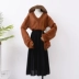 G * 17 2018 Hàn Quốc phiên bản của mùa thu mới của phụ nữ V-cổ màu rắn dài tay đan áo sơ mi là mỏng áo len rỗng áo len thun nữ Áo / áo thun
