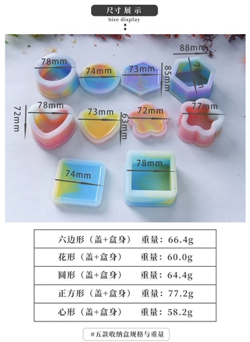 Коробка для хранения, круглая силиконовая форма, «сделай сам», зеркальный эффект