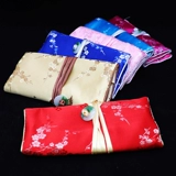 Китайская портативная косметичка, ожерелье, цепочка, браслет, кольцо, сумка-органайзер, пенал, сумка, китайский стиль, из парчи