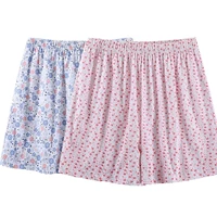 Mới 2 chiếc quần short nữ trung và cũ cotton mùa hè rộng kích thước lớn cũ mỏng mẹ ngủ cotton nhà - Quần tây quần short nữ