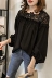 Mùa thu XL của phụ nữ mới dài tay t-shirt chất béo mm hoang dã ren áo Hàn Quốc phiên bản của 200 kg loose đáy áo