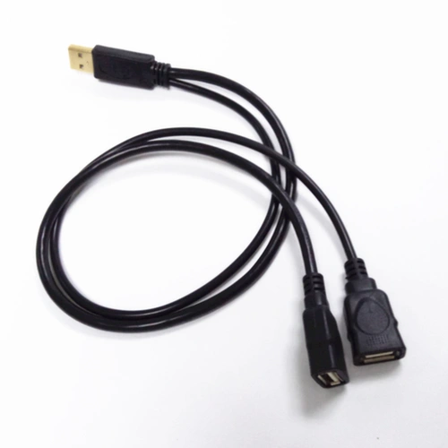 USB One -точечная расширение USB One -Draging Two Data+Cable Cable Cable USB Зарядка 1 см 2 Линия удлинения материнской линии