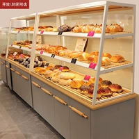 Хлебский шкаф хлеб -дисплей шкаф с твердым деревом железной боковой шкаф на стойку стола выдвижной выставка для торта магазин коммерческий использование