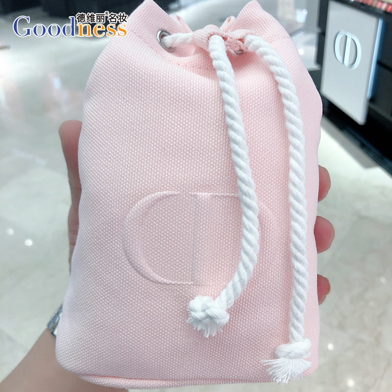 Domestic Counter dior Dior Limited Edition Cosmetic Bag DIY CD Cotton Canvas Tender Powder Drawstring Bag